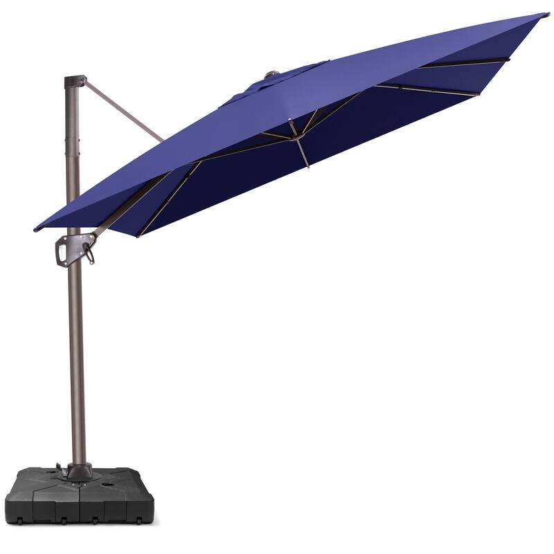 11 x 9 FT Outdoor Patio Offset Cantilever Umbrella with Base