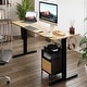 preview thumbnail 37 of 51, Futzca Height Adjustable Electric Standing Desk Sit Stand Computer Stand up Desk with Splice Board Honey/Black55*24