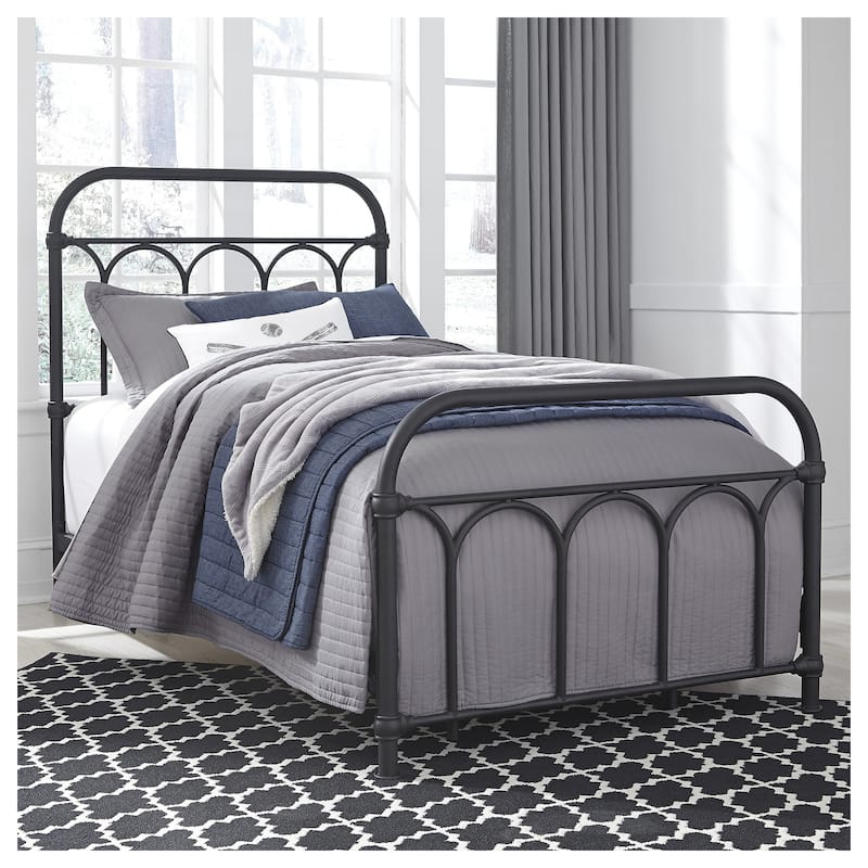 Nashburg Twin Metal Bed - Multi - Black - Twin