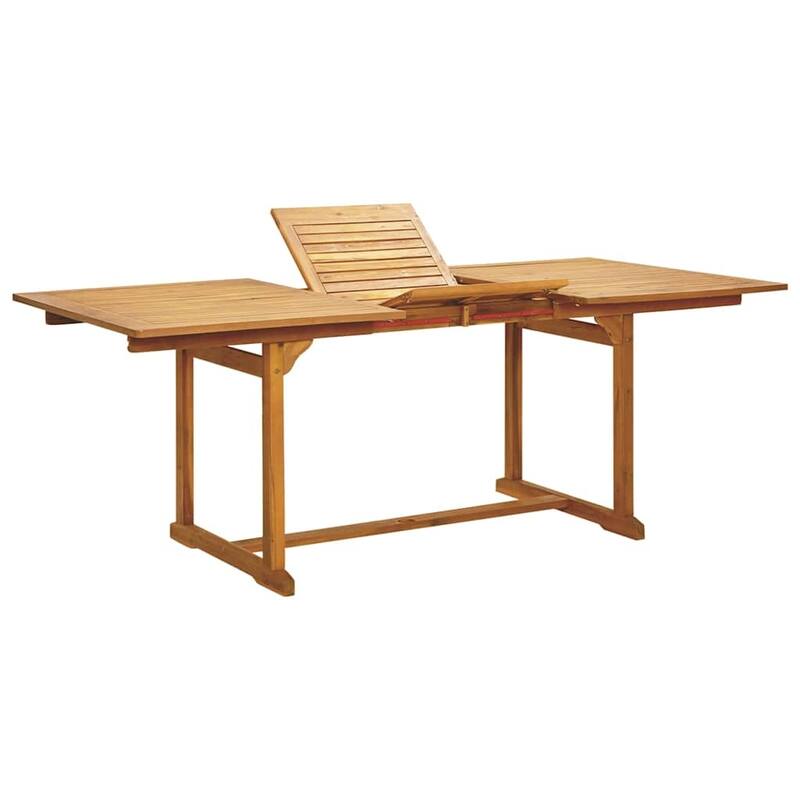 vidaXL Garden Dining Set Beige Solid Acacia wood, PE rattan Medium - 24.4 x 24.4 x 27.8