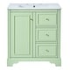 preview thumbnail 11 of 56, 30" bathroom vanity cabinet with ceramic basin, 3 drawers and adjustable shelves