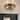 3-Light Pumpkin Shape Flush Mount with Seedy Glass