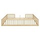 preview thumbnail 17 of 32, Double Twin Floor Bed with Fence, Guardrails,Without Door