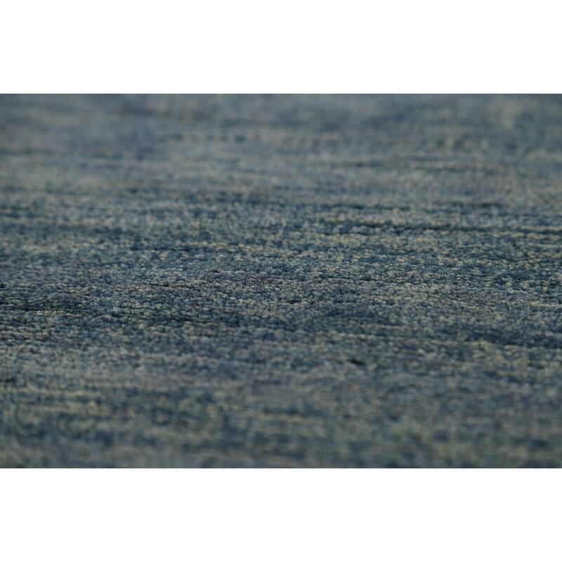 Blue Gabbeh Oriental Square Rug Handmade Wool Carpet - 4'1"x 4'3"