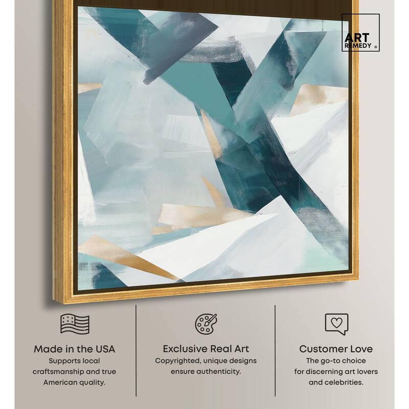 Cerulean Shard Canvas by Art Remedy