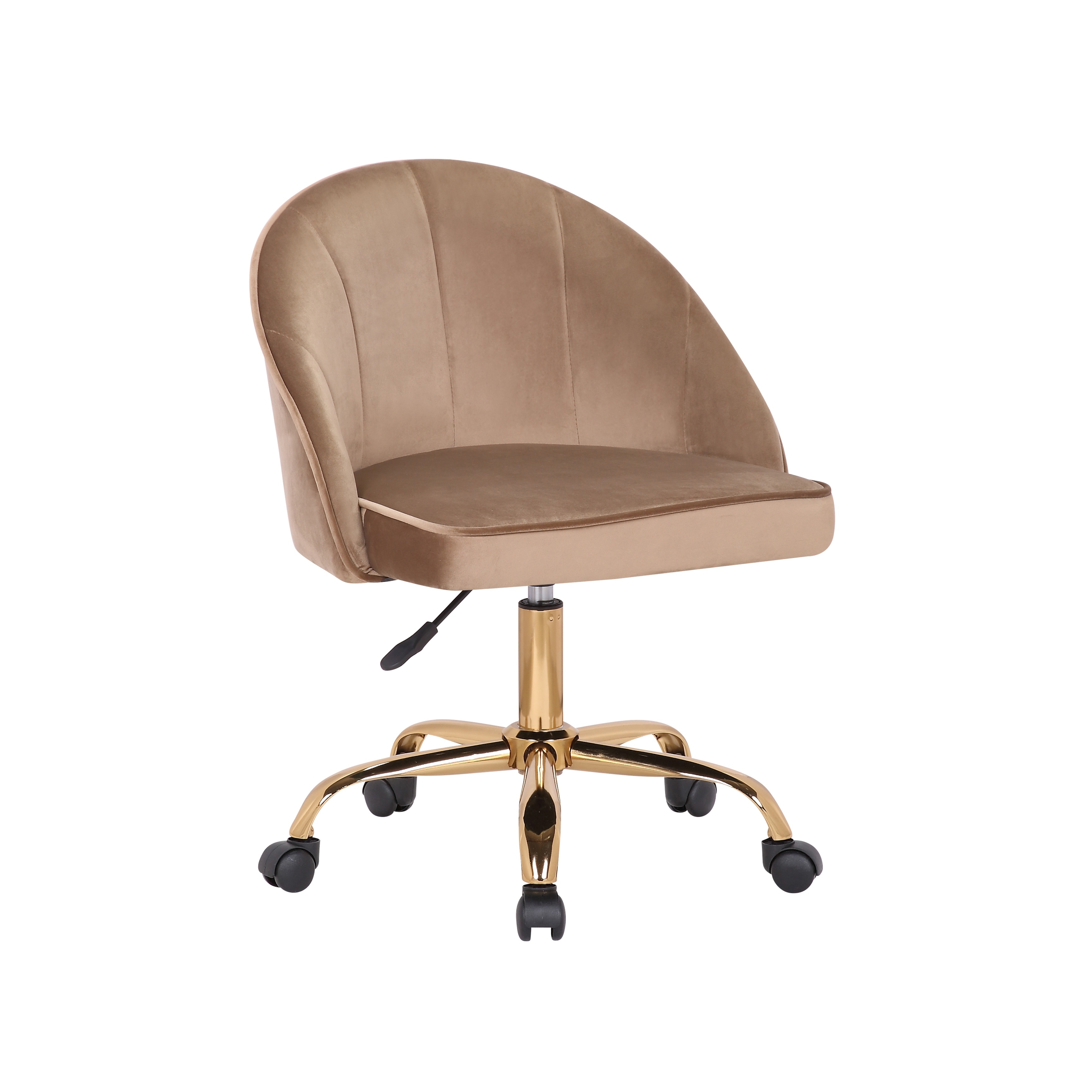 Circular Back and Gold Legs Porthos Home Cabot Velvet Desk Chairs Circular Back and Gold Legs Porthos Home Cabot Velvet Desk Chairs