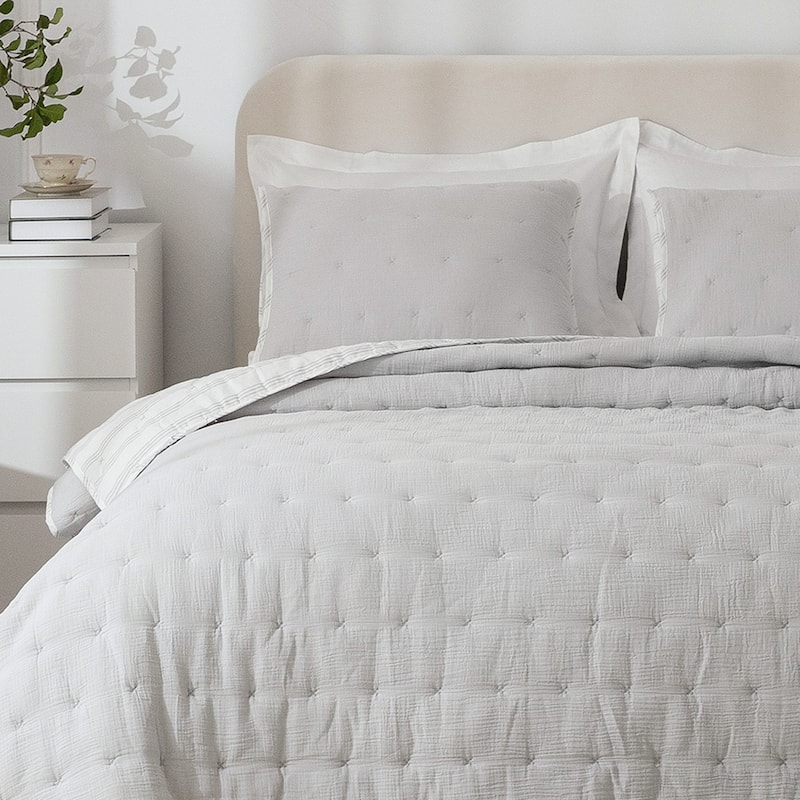 Cotton Reversible 3 Piece Quilt Set