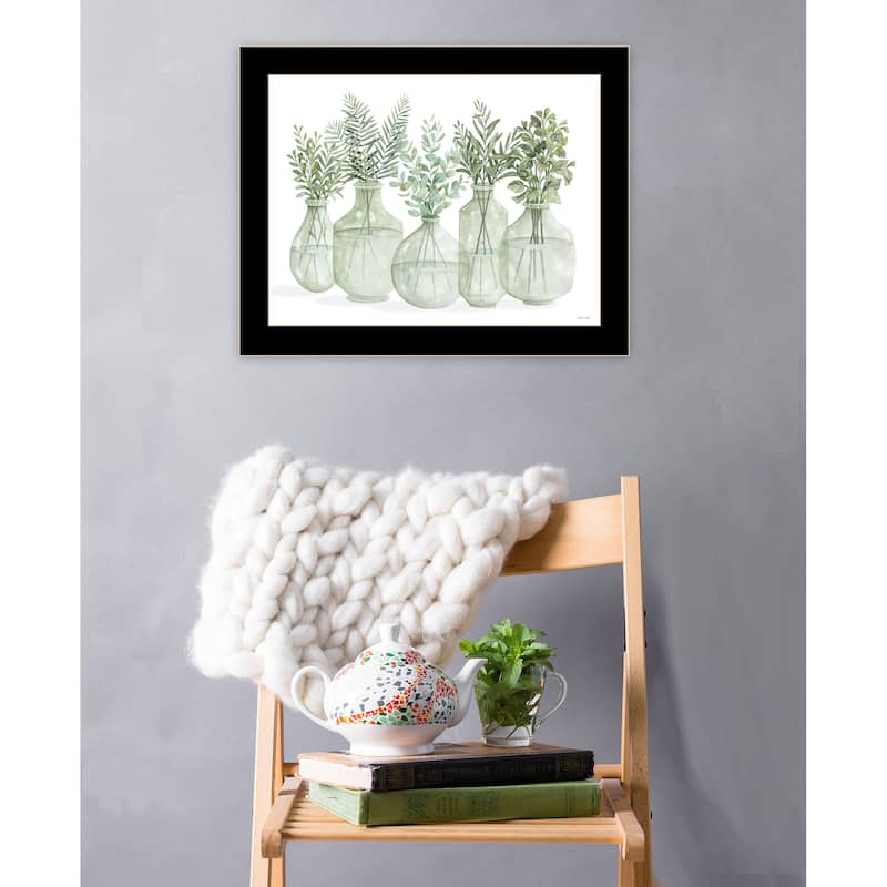 TrendyDecor4U Farmhouse "Simply Sage I" Framed Print Wall Art