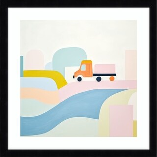 Imagination on Wheels III by Lazar studio Wood Framed Wall Art Print