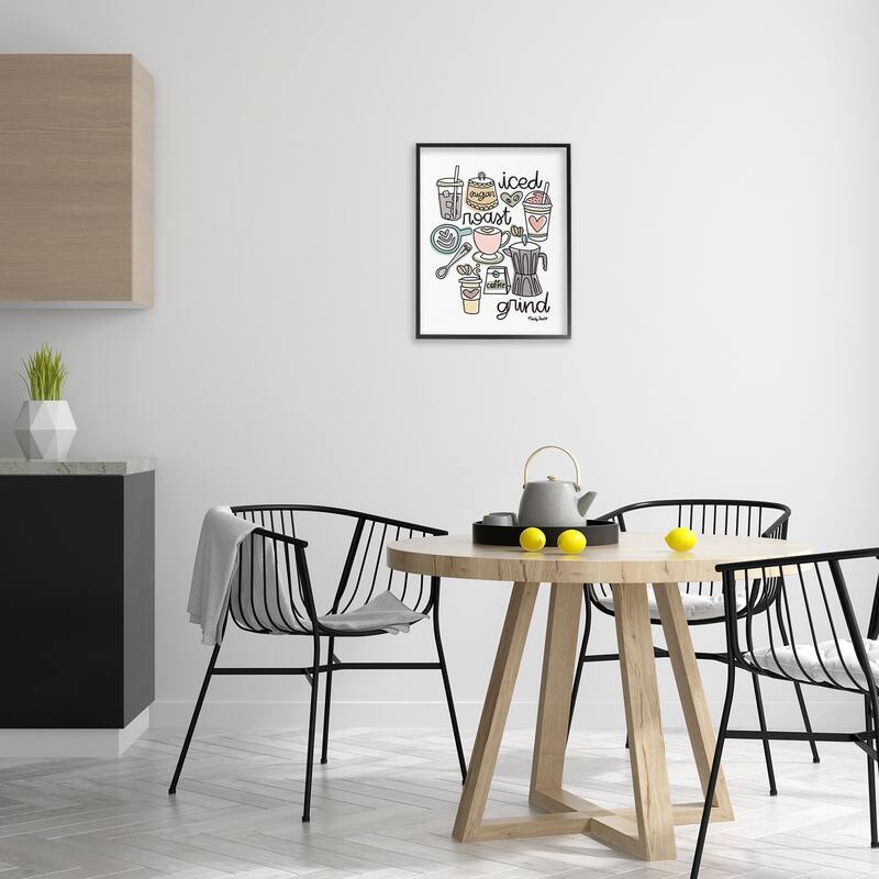 Stupell Various Coffee Types Trend Framed Giclee Art Design By Mandy Ford Art + Illustration