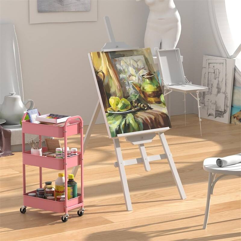 3-Tier Rolling Utility Cart - 11.25"D x 16.4"W x 31"H