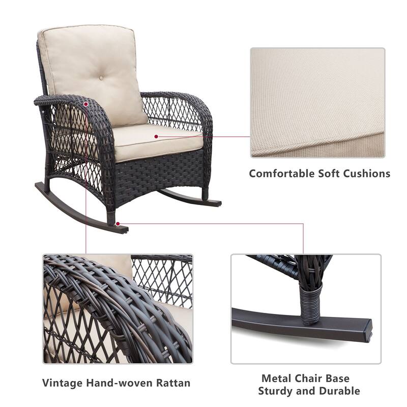 Outdoor Wicker Rocking Chair