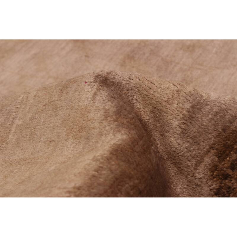 ECARPETGALLERY Hand-knotted Vibrance Brown Wool Rug - 9'11 x 13'6