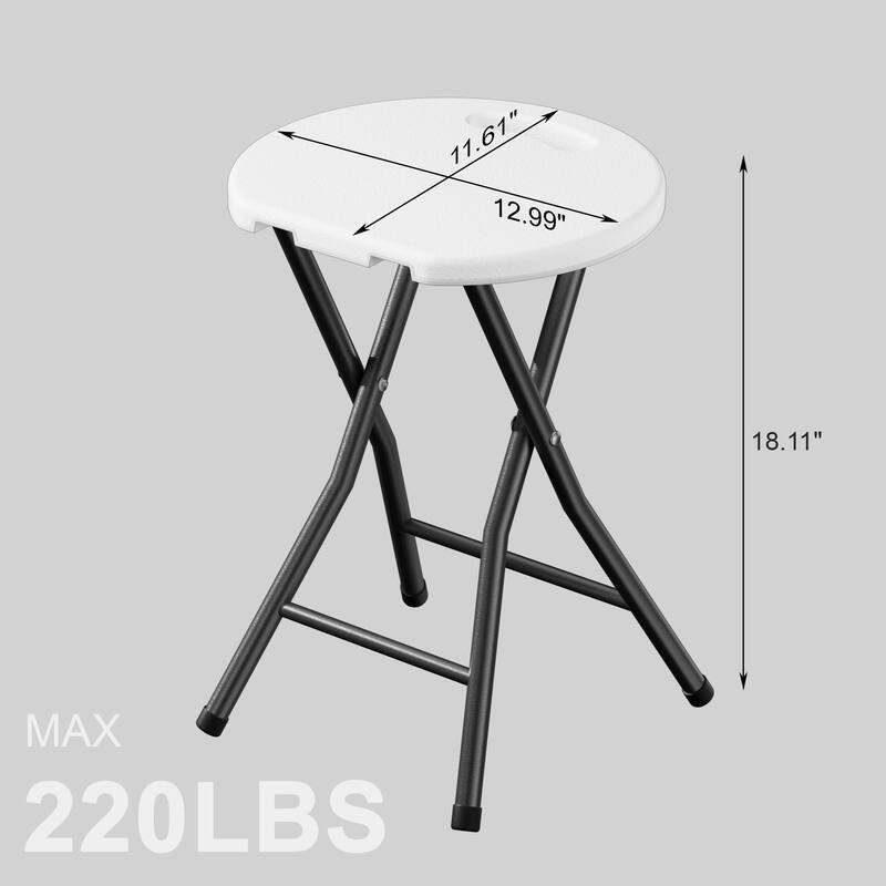 VECELO Modern X-Frame Folding Chair with Carry Handle Indoor Outdoor Space Saving Minimalist Design Chair