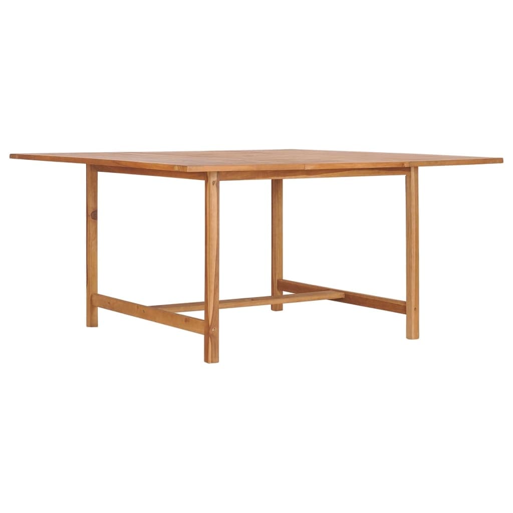 vidaXL Patio Table 59.1"x59.1"x29.9" Solid Teak Wood