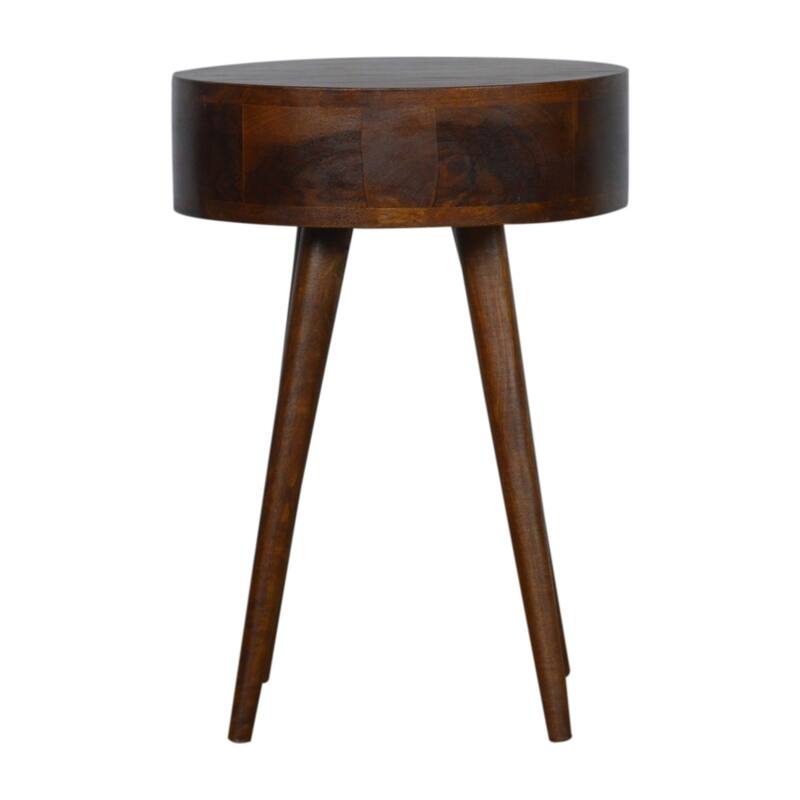 Nordic Chestnut Circular Nightstand