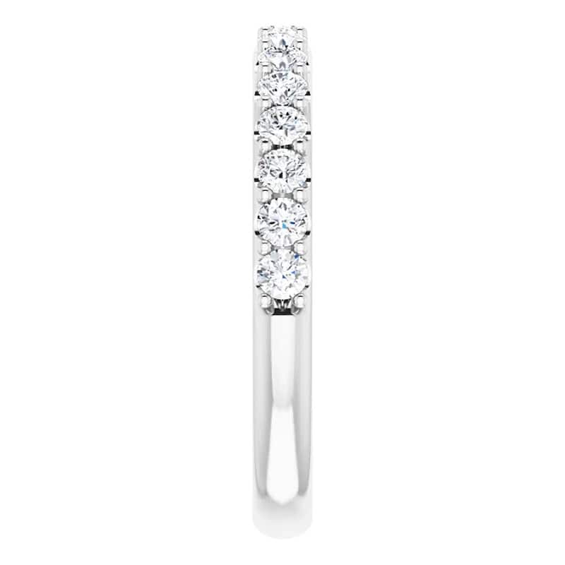 1/2Ct Lab Grown Diamond Stackable Anniversary Wedding Ring White Gold