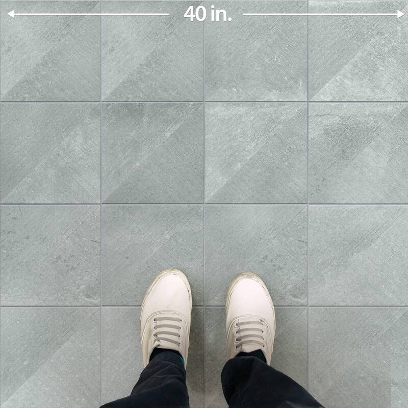 Merola Tile Atlas Rigato Grey 9-3/4" x 9-3/4" Porcelain Floor and Wall Tile