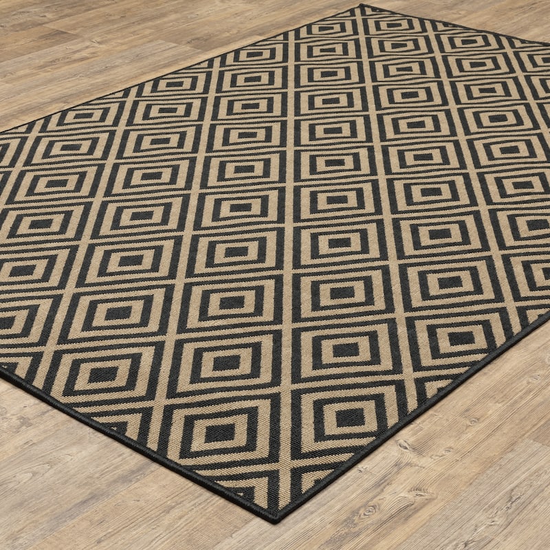 Style Haven Marianna Geometric Diamond Indoor Outdoor Rug