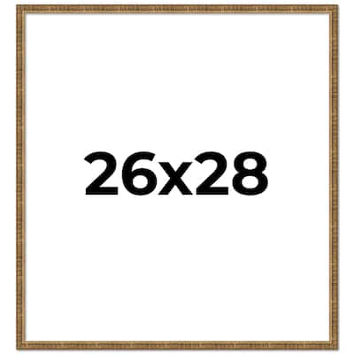 26x28 Frame Black Real Wood Picture Frame Kingsley Gold Distressed Photo Frame with UV Acrylic Foam Board Backing &