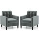 preview thumbnail 2 of 8, Costway 1/2 PCS Mid Century Modern Velvet Accent Chair with Tufted 2 PCS