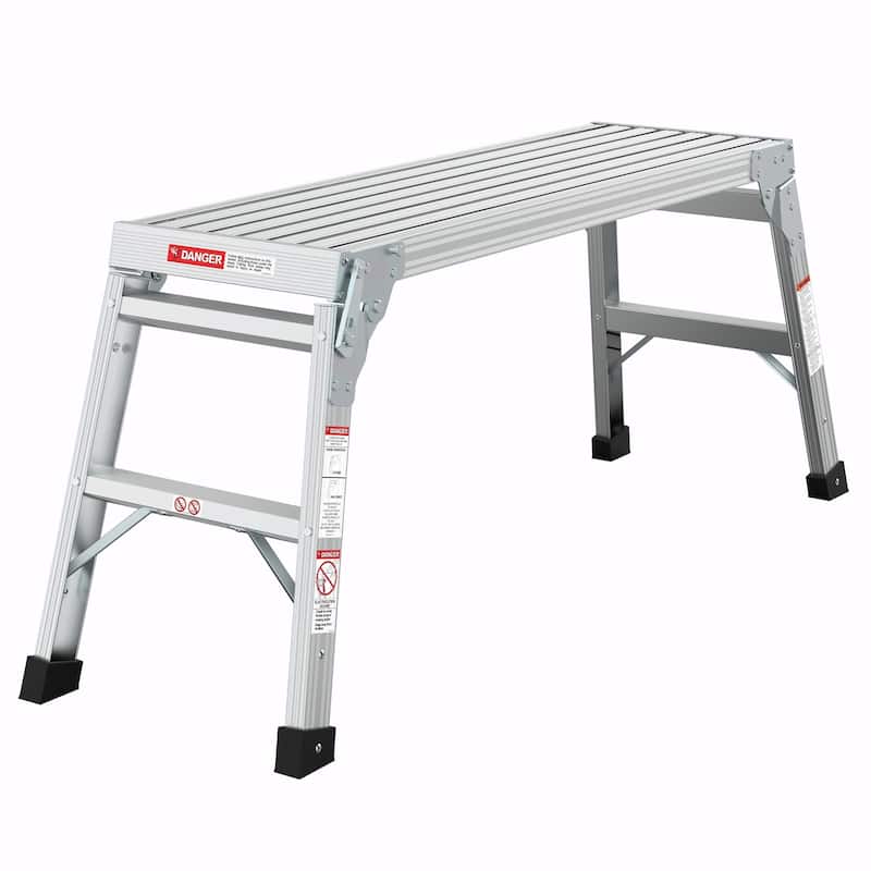 40"Aluminum Work Platform Bench, Portable Folding Ladder