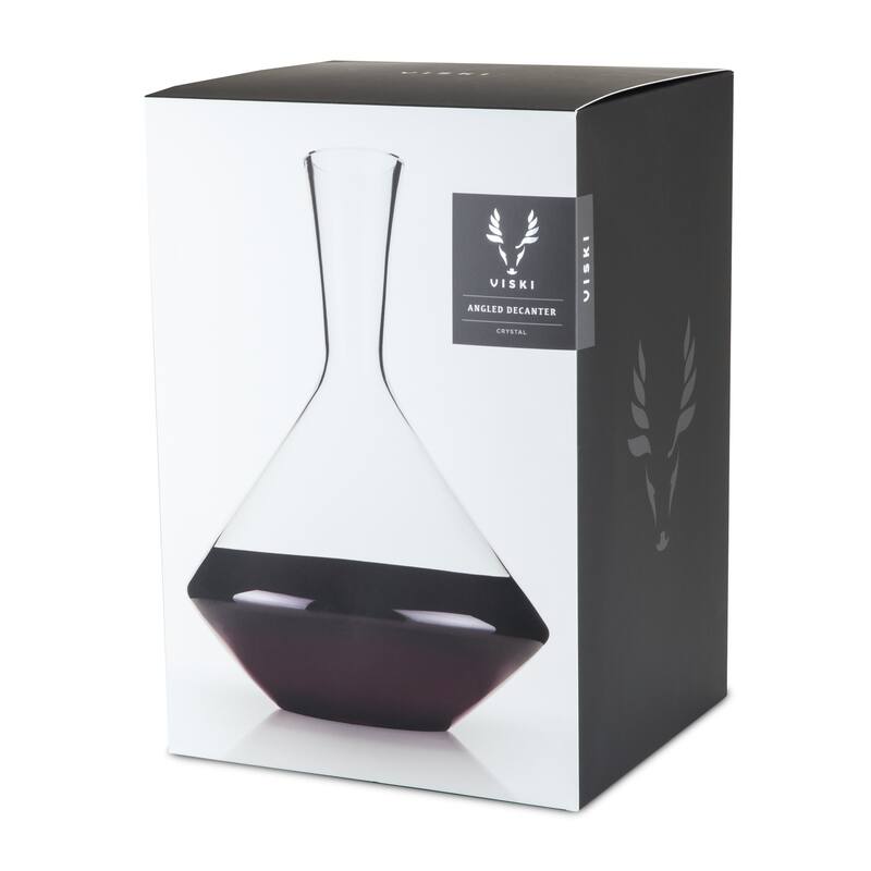 Angled Crystal Wine Decanter by Viski Clear 11" x 8.25" Bed Bath