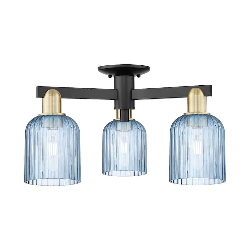 Innovations Lighting Downtown Urban - Bridal Veil - 3 Light 23" Semi-Flush Mount Light