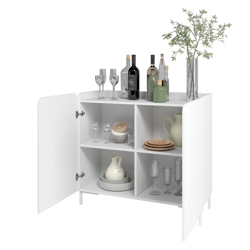 Manhattan Comfort Mid-Century Modern Bogardus Accent Cabinet Set of 2