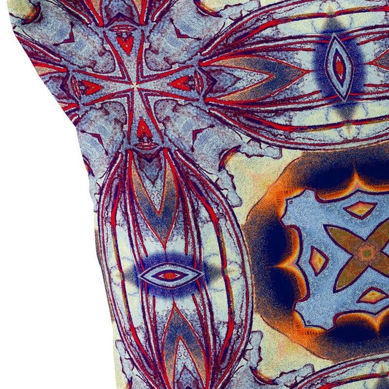 HomeRoots Set of Two 16" X 16" Blue and Purple Blown Seam Floral Indoor Outdoor Throw Pillow - 16.00' X '16.00' X '5.00