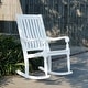 preview thumbnail 7 of 32, Cambridge Casual Lyon Mahogany Oversize Wood Outdoor Rocking Chair White