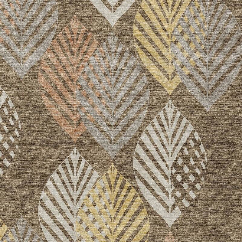 HomeRoots Floral Transitional Rectangle Outdoor Rug