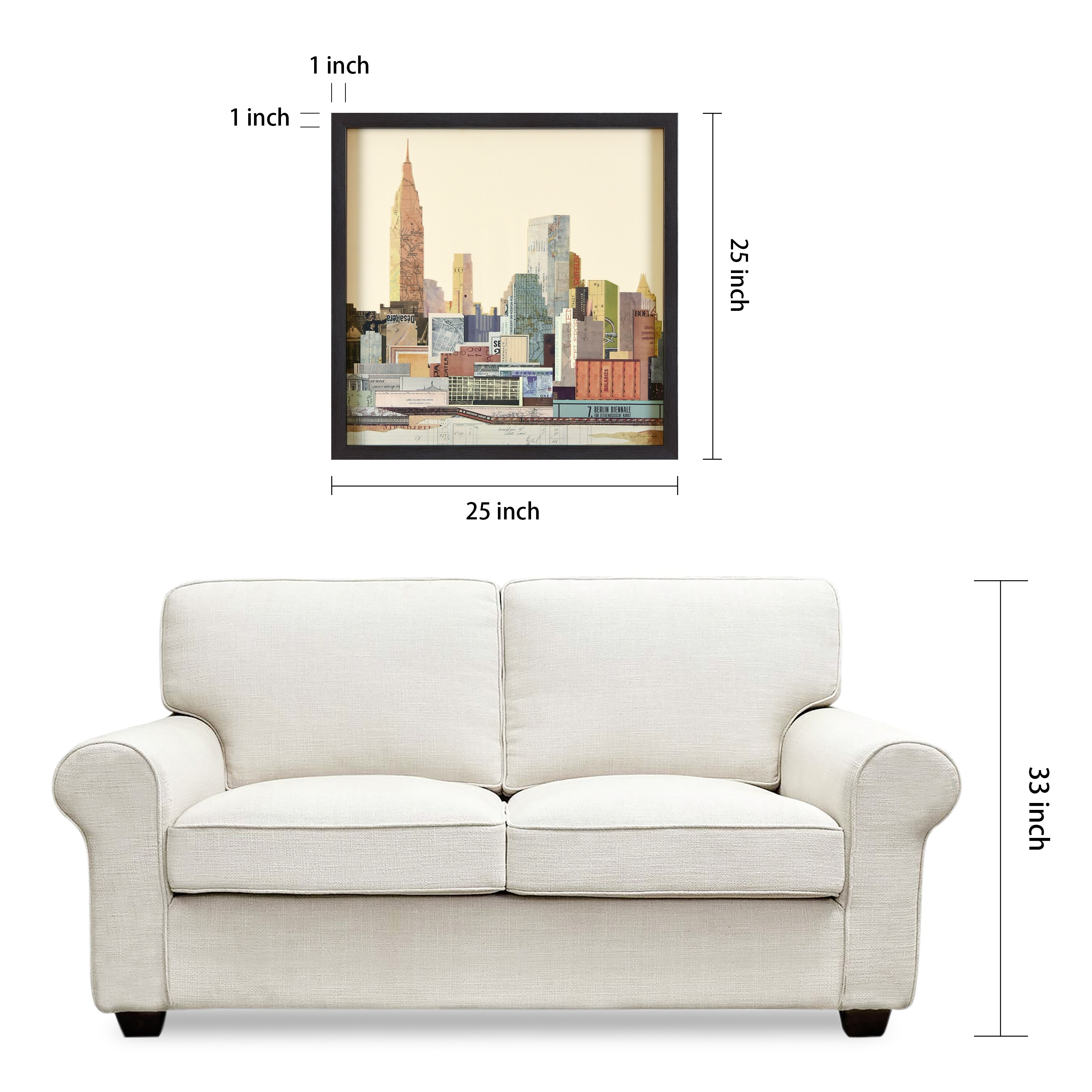 New York City Skyline C' Alex Zeng's dimensional collage, under