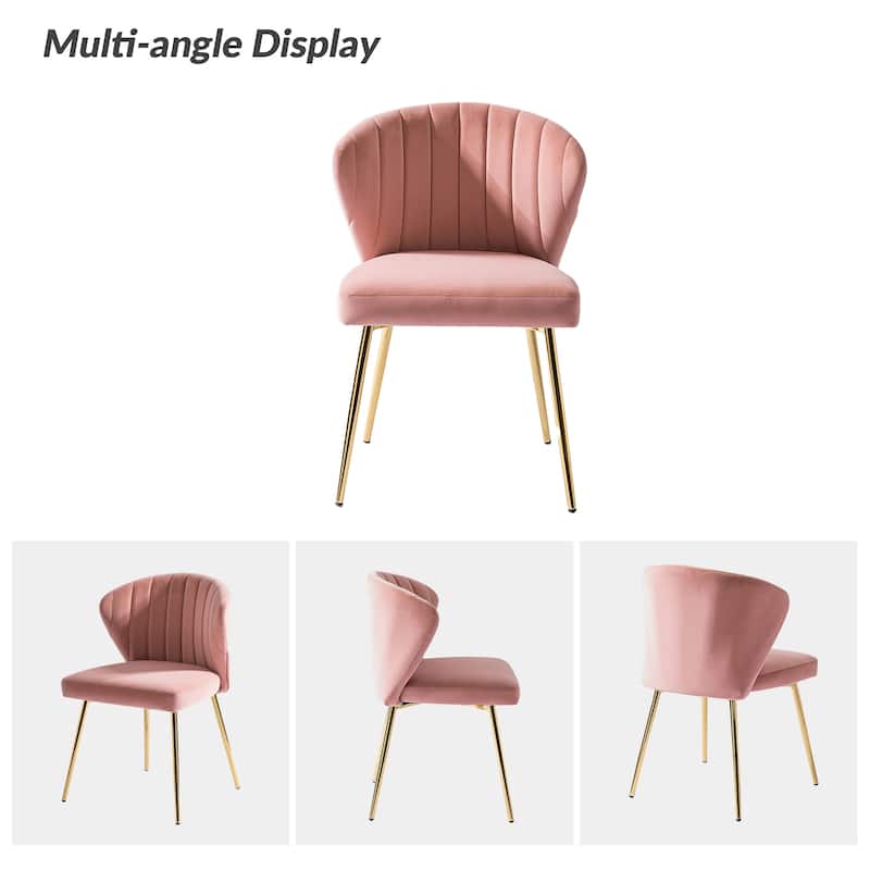 Aruna Accent Chair with Metal Legs 20''W X 19.5 ''D X 29''H by HULALA HOME