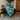 Alpine Corporation 21" Tall Turquoise Fountain Pot Decoration