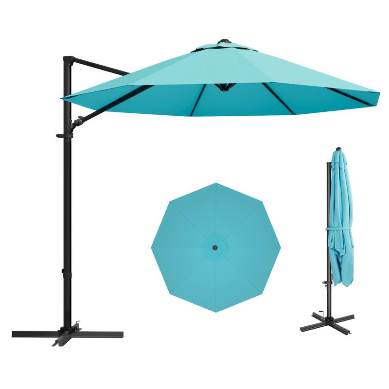Patiowell 10FT Patio Umbrella with Push Button Tilt and Crank, Outdoor Umbrella, Multiple Colors