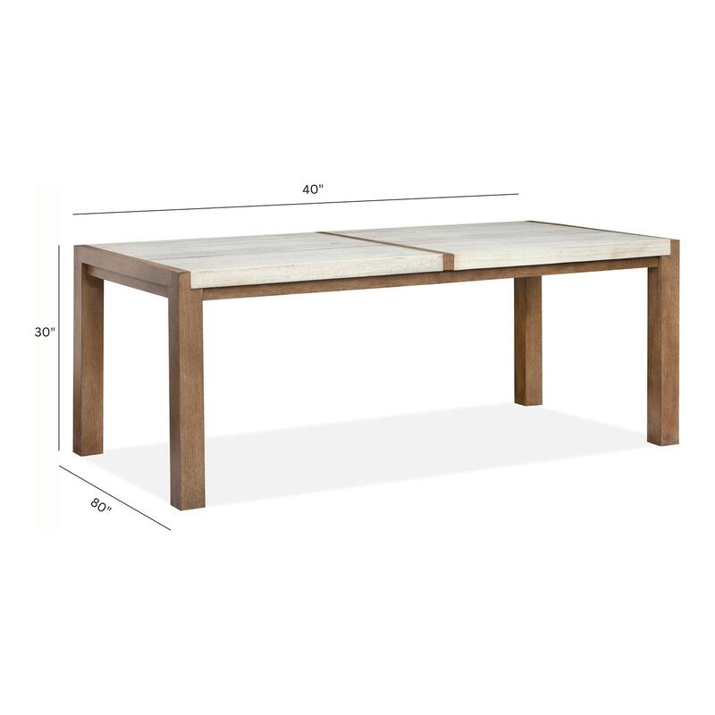 Magnussen Home Plum Creek Sierra Brown Rectangular Dining Table - 40''W x 80''D x 30''H