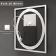 preview thumbnail 11 of 19, KIOTEE Frameless LED Frontlit & RGB Backlit Anti-Fog Tempered Glass Bathroom Vanity Mirror with ETL and 3-Year Warranty