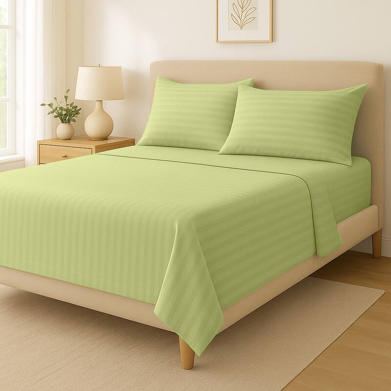 Premium Breathable Cotton Deep Pocket Sheet Set Hotel-Quality Comfort - Sage - King