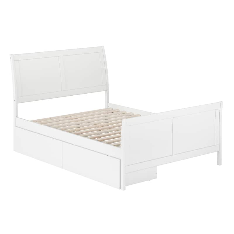 AFI Portland Platform Bed with Matching Footboard & Storage Drawers