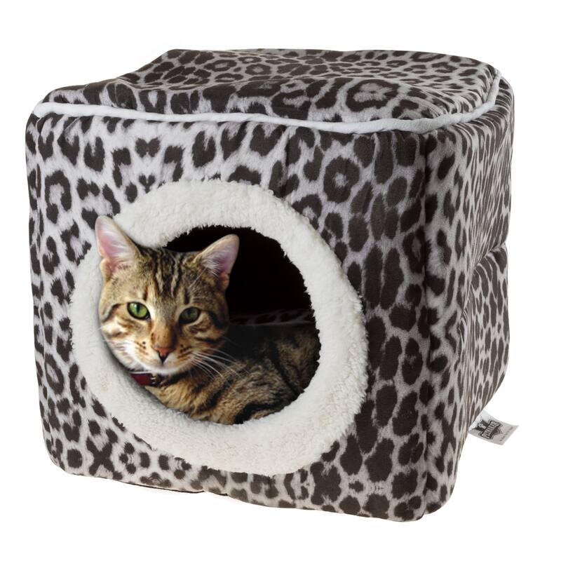 PETMAKER Cozy Cat Cave Enclosed Cube Indoor Pet Bed