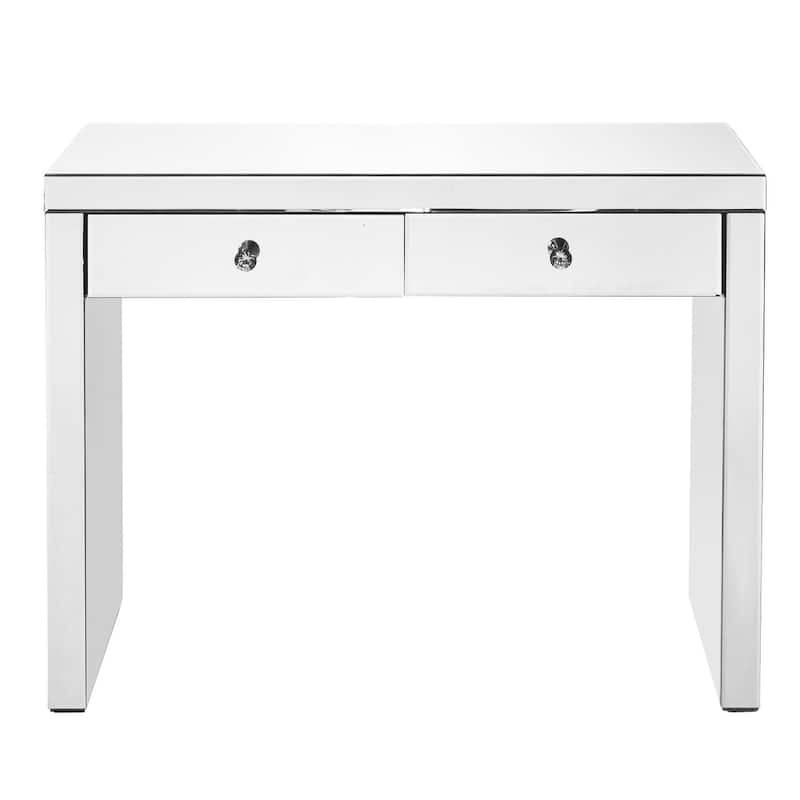 Indigo Home Console Table 39 in x 14 x30 in. in Clear - clear mirror