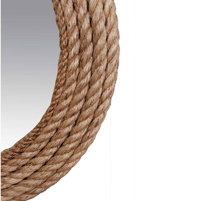 Daisy Round Jute Mirror by East at Main