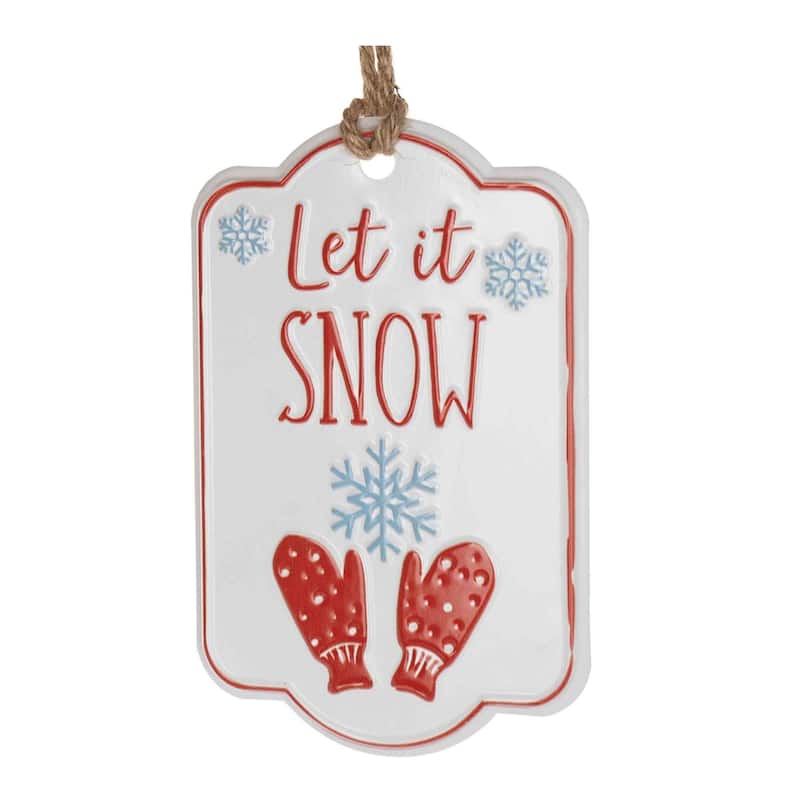 Sentiment Christmas Tag Ornaments - 8.5" - 12ct