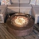 preview thumbnail 1 of 83, COSIEST 42'' Outdoor Round Propane Fire Pit w Wind Guard and Fire Glass