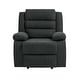 preview thumbnail 12 of 101, Overstuffed Cotton Corduroy Manual Pushback Recliner with Wide Armrest