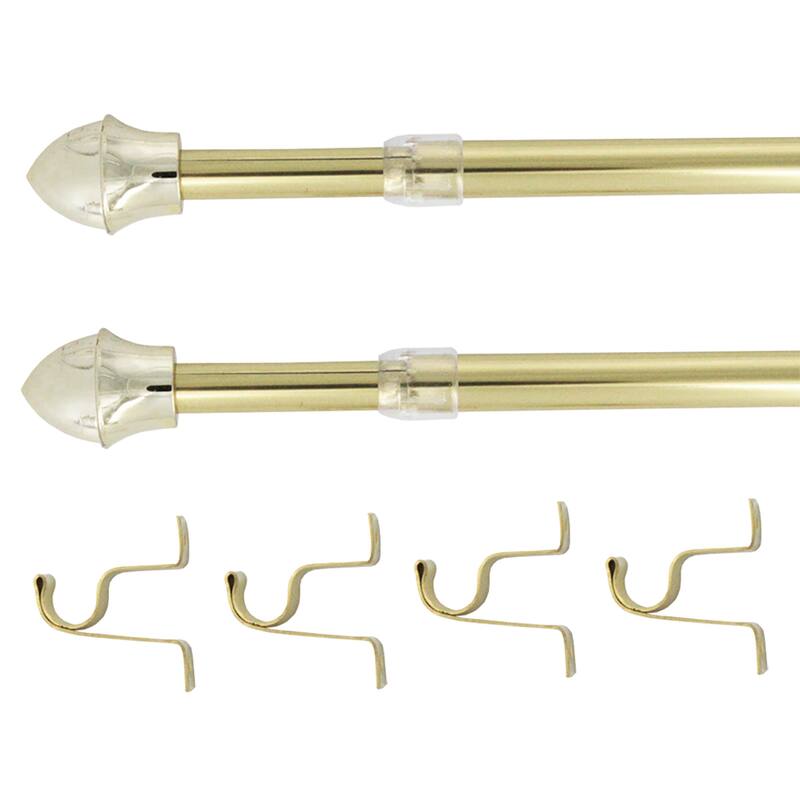 Set of 2 Cafe Curtain Rods Adjustable - Diam 1/2