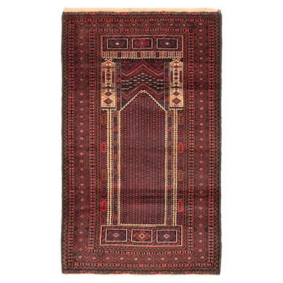 Teimani Burgundy Rug 2'7" x 4'6" - 2'7 x 4'6