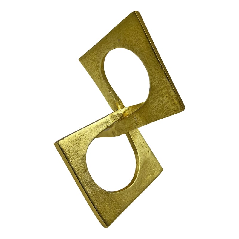 Decorative Handmade Aluminum 8.5 inch Square Sculpture - 6 x 7 x 8.5 in
