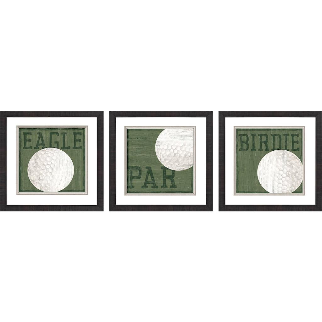 Golf Days S/3 Framed Art Under Glass